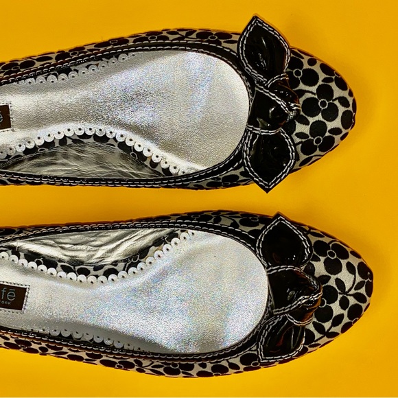 Women’s Kitten Heel Flats Leather and Fabric Shoes size 10 - Picture 6 of 8